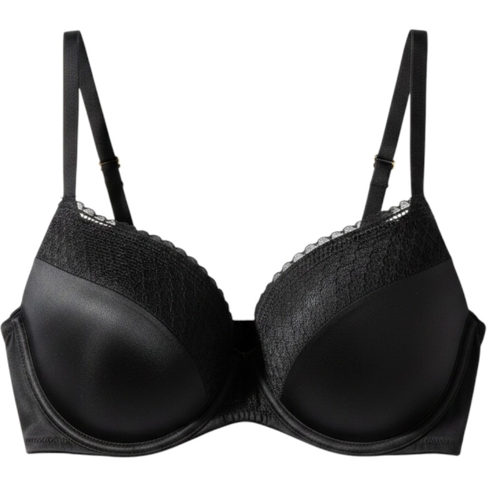 Victoria's Secret Demi Push Up Bra Black Padded Underwired‎ Opaque 32D